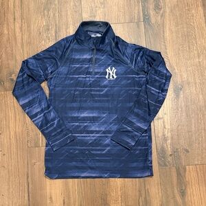 Under Armour Navy Blue Yankees DriFit Quarter Zip Pullover